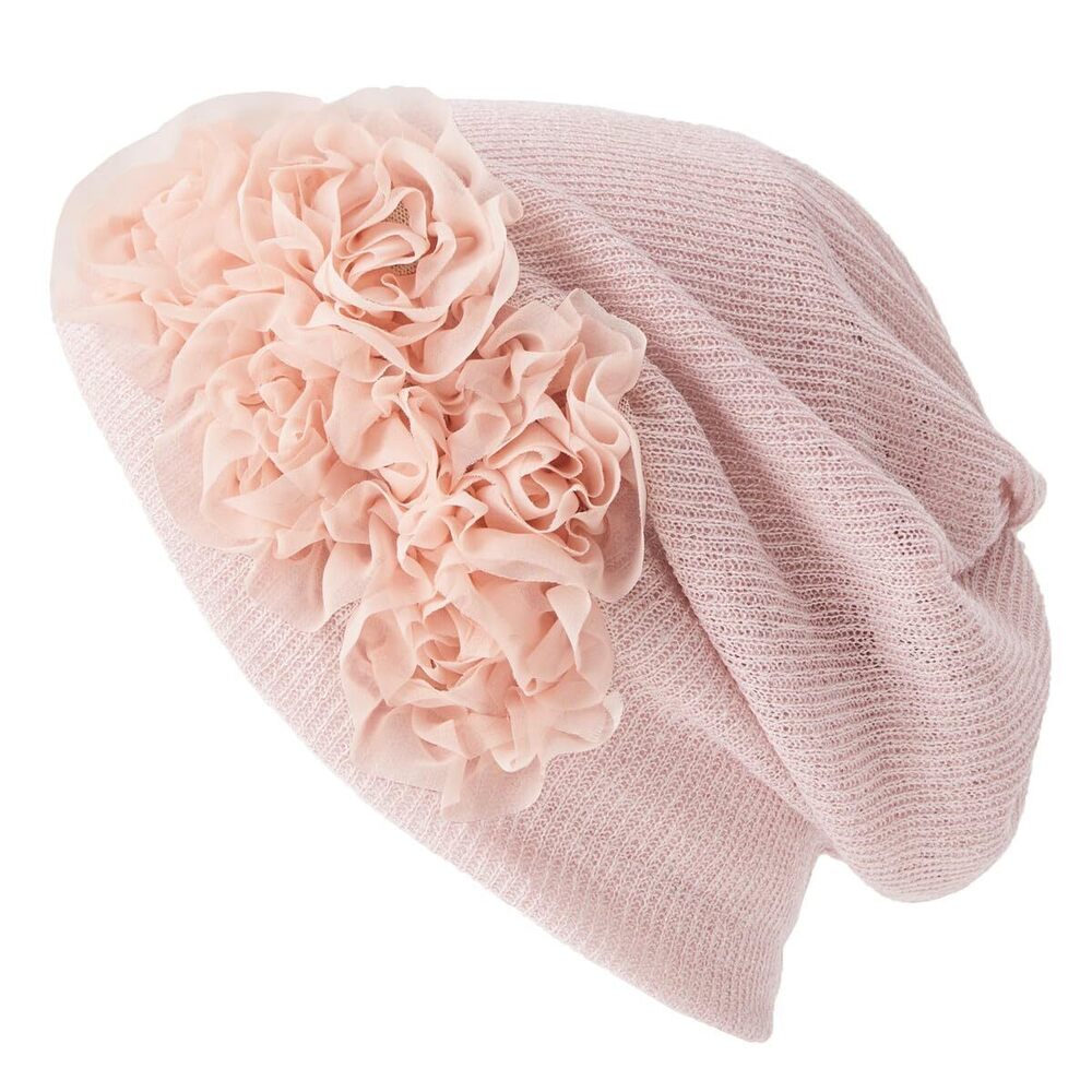 3371 Flower Beanie Hat - Bonnet Turban Headband Chemo Cap Circle Scarf Pink